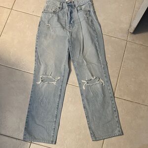 PacSun Light Blue Distressed Flare Jeans